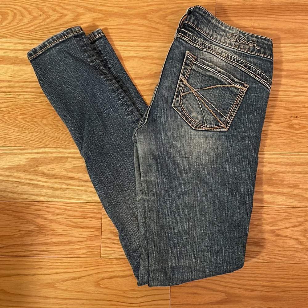 Silver Camden Rose skinny jeans